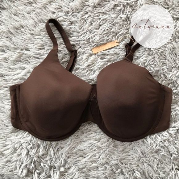 Skims Fits Everybody T-Shirt Push-Up Bra in Cocoa 40DD - Picture 1 of 3